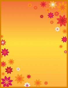 Caratuna de Color Naranja con Flores Caratuna de Color Naranja con Flores