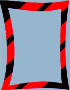 Portadas de Word: Colección N° 1 - #8 caratula con fondo celeste mas borde rojo y negr