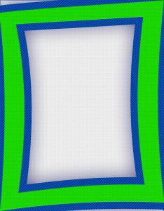 Caratula para Word con bordes Azul y Verde