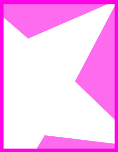 Caratula de color Rosado con fondo rosado y figura de media estrella Caratula de color Rosado con fondo rosado y figura de media estrella