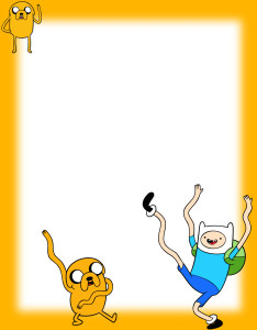 Caratula o Portada de color Naranja de Dibujo Hora de Aventura Finn y Jake El Perro Caratula o Portada de color Naranja de Dibujo Hora de Aventura Finn y Jake El Perro