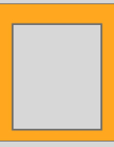 Caratula con borde anaranjado y fondo plomo Caratula con borde anaranjado y fondo plomo