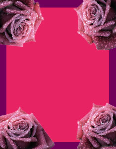 Caratula de Color Rosado con diseño de Rosas Realistas Caratula de Color Rosado con diseño de Rosas Realistas