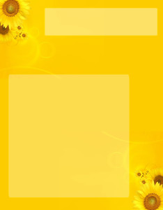 Portada de color Amarillo con bonitos girasoles en las esquinas Portada de color Amarillo con bonitos girasoles en las esquinas