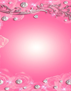 Caratula fondo rosa con corazones y diamantes Caratula fondo rosa con corazones y diamantes