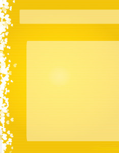 Caratula de Color Amarillo con borde de corazones Caratula de Color Amarillo con borde de corazones