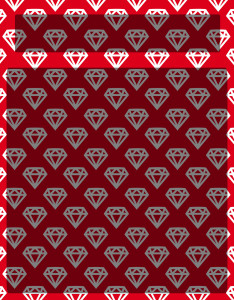 Portadas de Word: Colección N° 1 - #8 caratula fondo rojo con diamantes