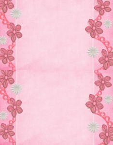 Portadas para word con fondo rosado floral