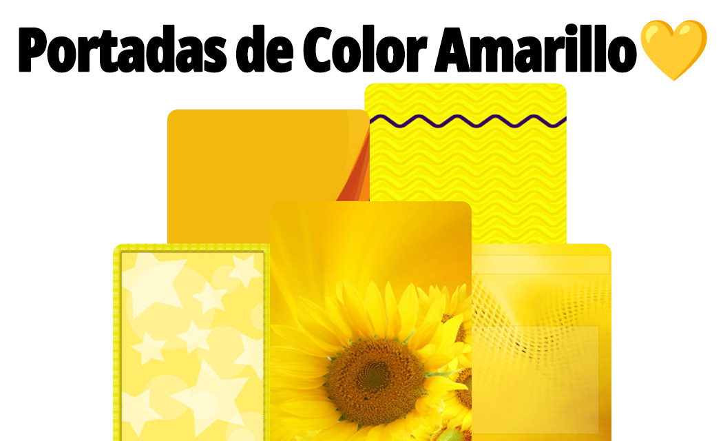 Portadas de Color AMARILLO 💛 Portadas de Color Amarillo para Word