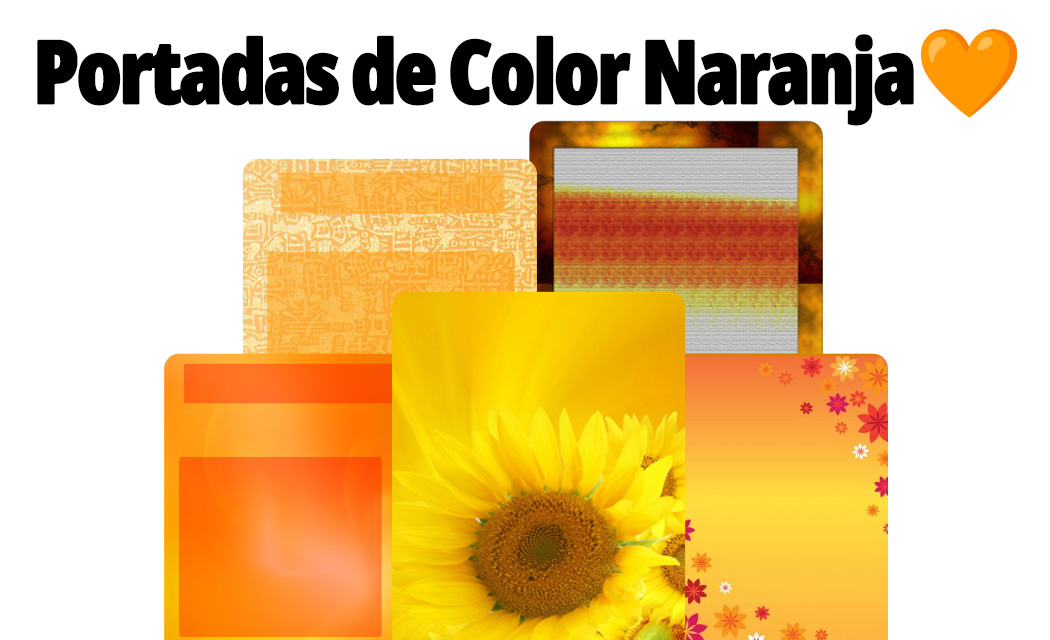 Portadas de Color NARANJA 🧡 Portadas de Color Naranja para Word