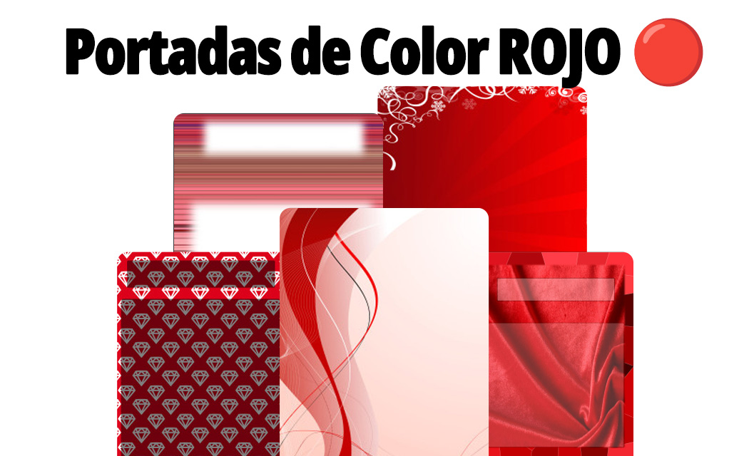 Portadas de Color ROJO 🔴 Portadas de Color Rojo para Word