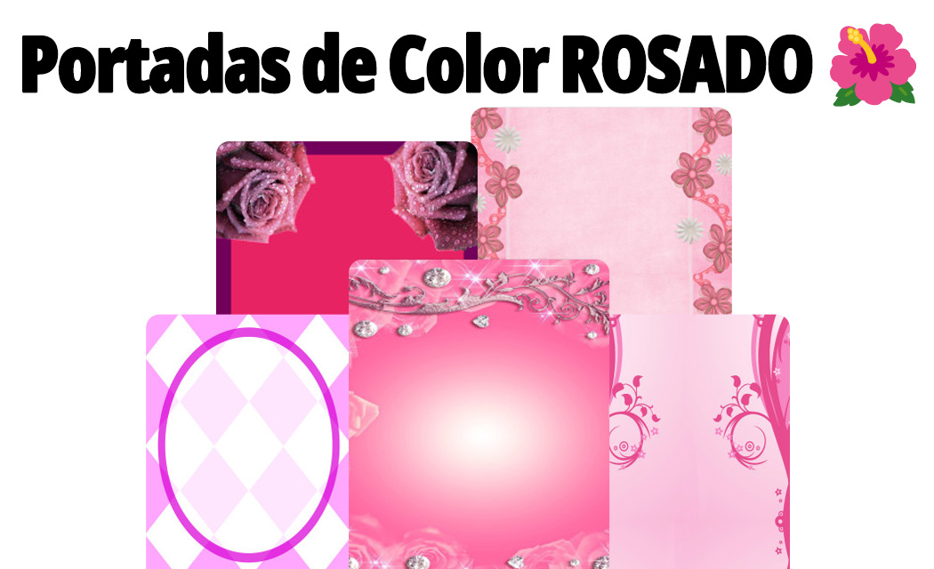 Portadas de Color ROSADO 🌺 Portadas de Color Rosado para Word