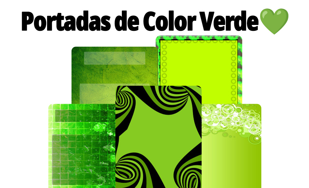 Portadas de Color VERDE 💚 Portadas de Color Verde para Word