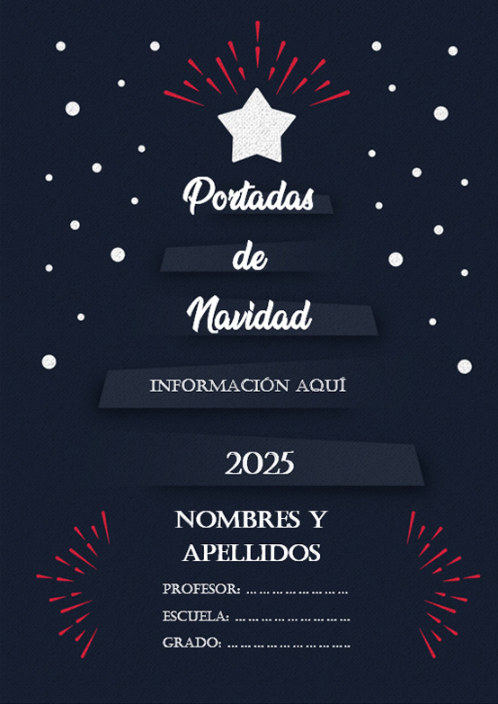 ᐉ 10 Portadas de Navidad para Cuadernos ️ y Libretas