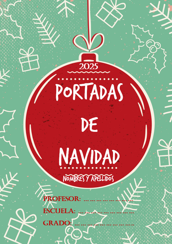 ᐉ 10 Portadas de Navidad para Cuadernos ️ y Libretas