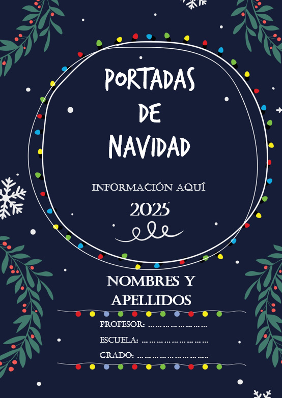 ᐉ 10 Portadas de Navidad para Cuadernos ️ y Libretas