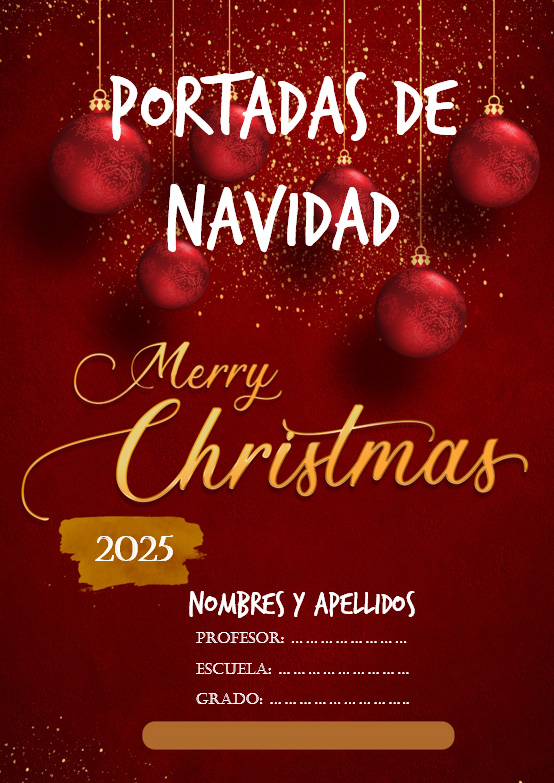 ᐉ 10 Portadas de Navidad para Cuadernos ️ y Libretas