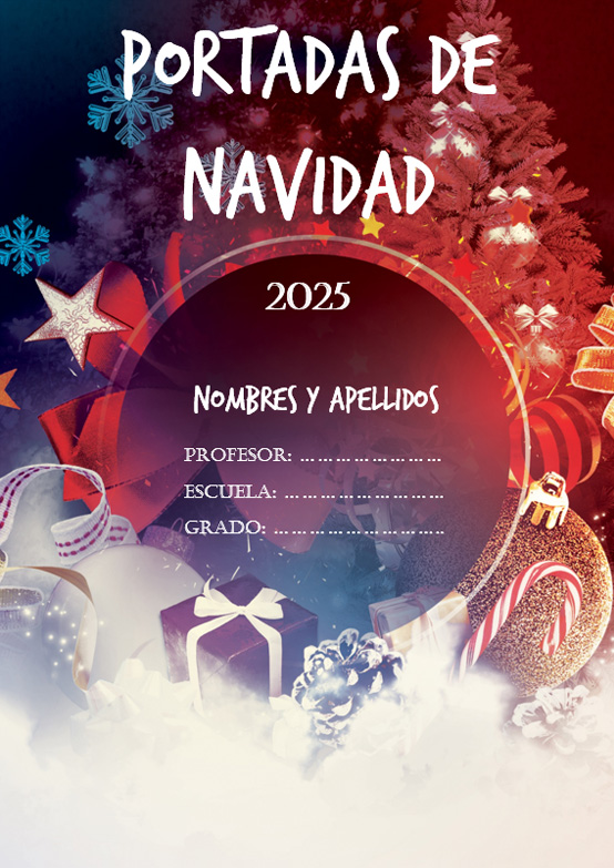 ᐉ 10 Portadas de Navidad para Cuadernos ️ y Libretas
