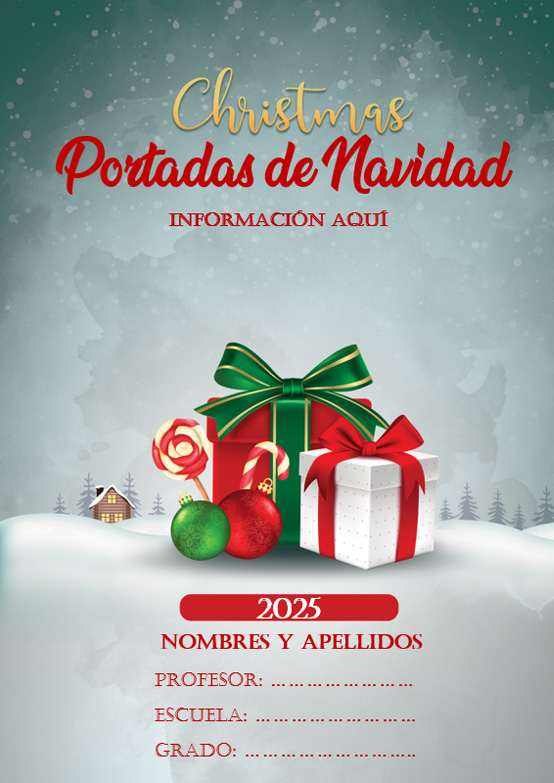 ᐉ 10 Portadas de Navidad para Cuadernos ️ y Libretas