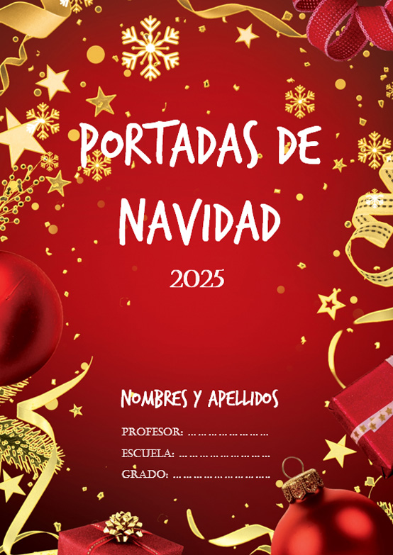ᐉ 10 Portadas de Navidad para Cuadernos ️ y Libretas