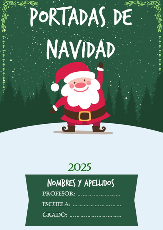 ᐉ 10 Portadas de Navidad para Cuadernos ️ y Libretas