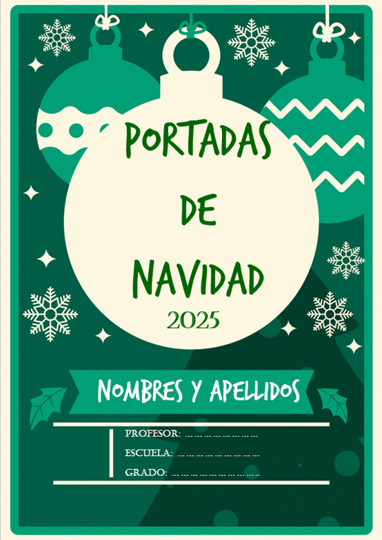 ᐉ 10 Portadas de Navidad para Cuadernos ️ y Libretas