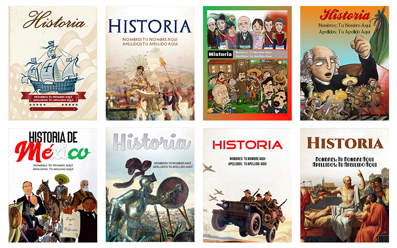 las mejores portadas de historia para trabajos en cuadernos y word